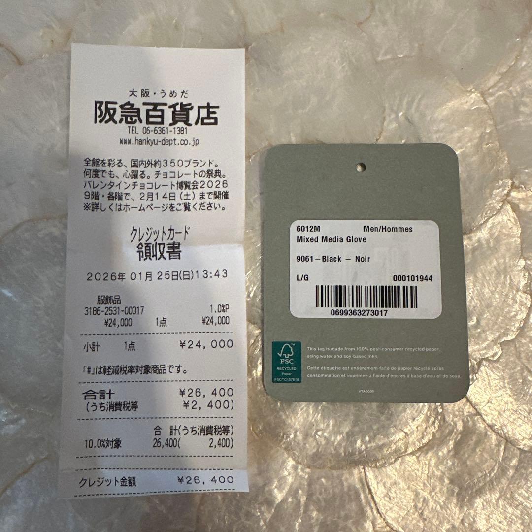   手袋 Lサイズ ミックス メディア グローブ