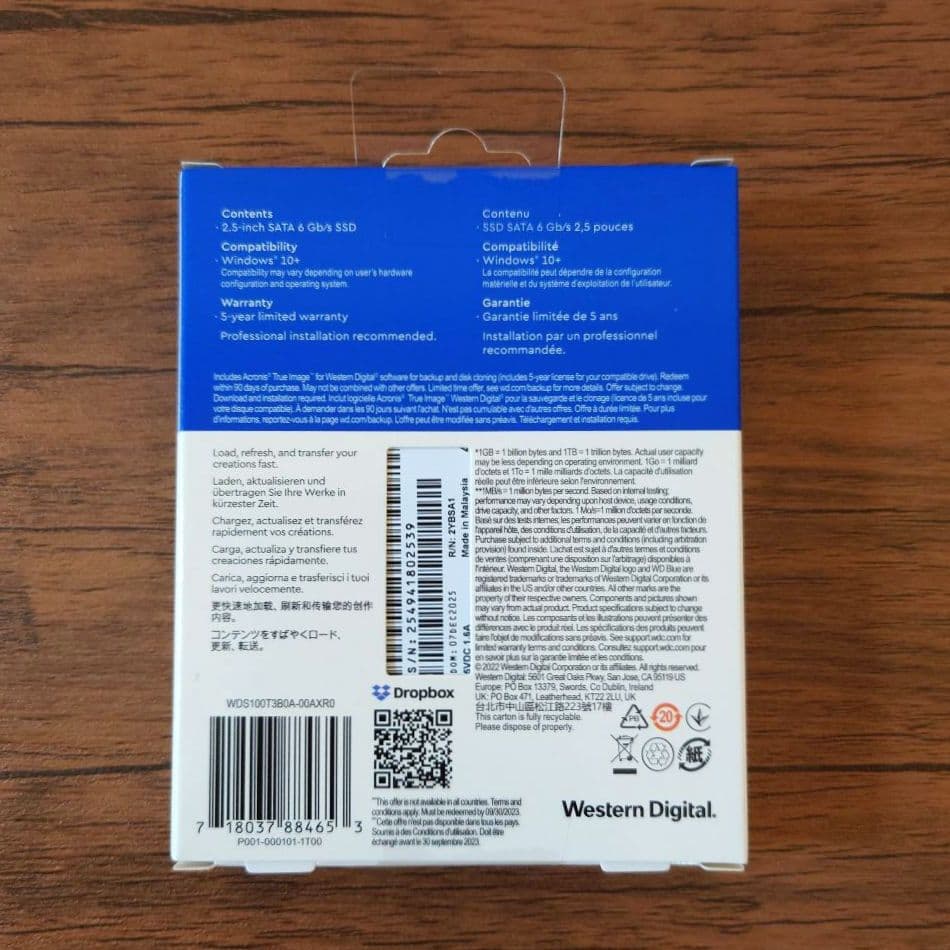 【新品・未開封】WD Blue SA510 1TB SSD 2.5インチ