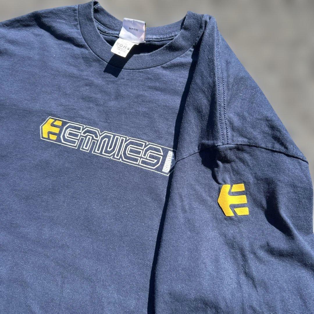oldskate XL 90s USA製 etnies Tシャツ Navy