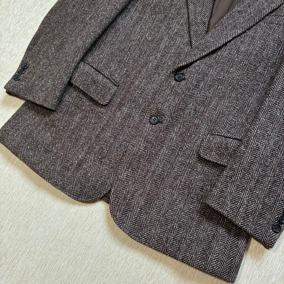 【最終価格】Harris Tweed テーラードジャケット　日本製　ヘリンボーン
