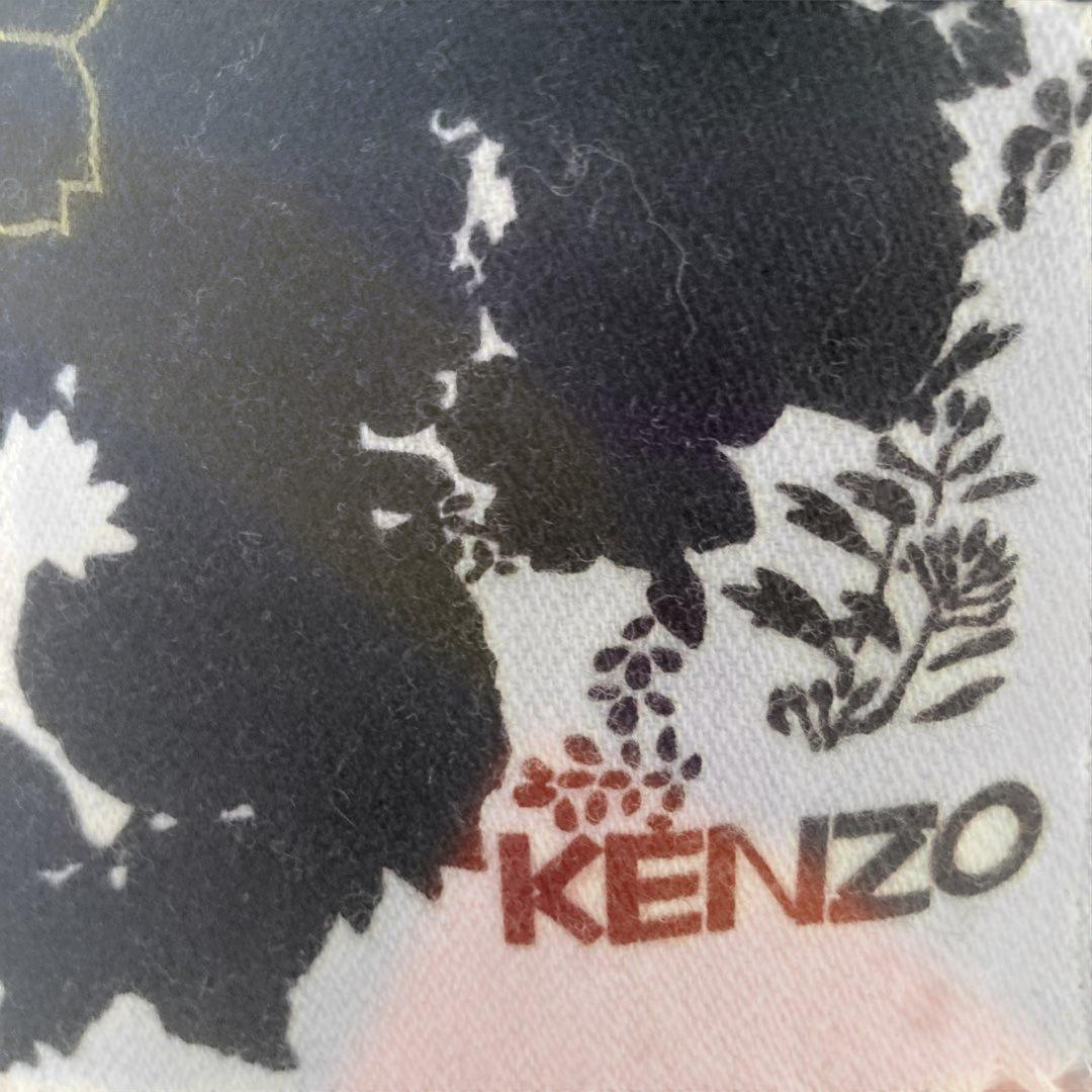 MADE IN ITALY KENZO 使える超ロング花柄マフラー フリンジ付き