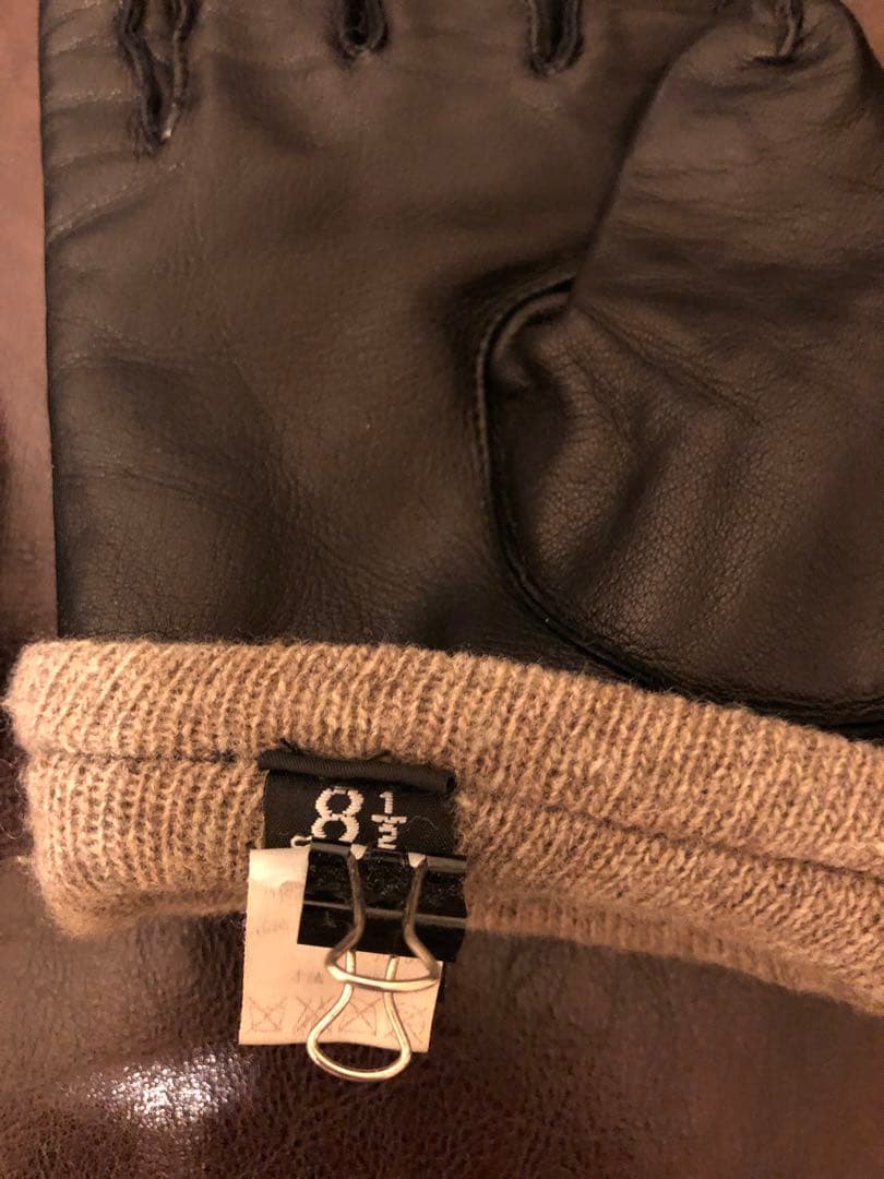 イタリア製ハンドメイド　ナノ・ユニバース×Gloves ブラック　8 1/2