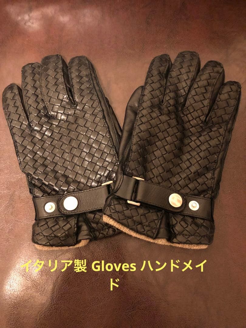 イタリア製ハンドメイド　ナノ・ユニバース×Gloves ブラック　8 1/2