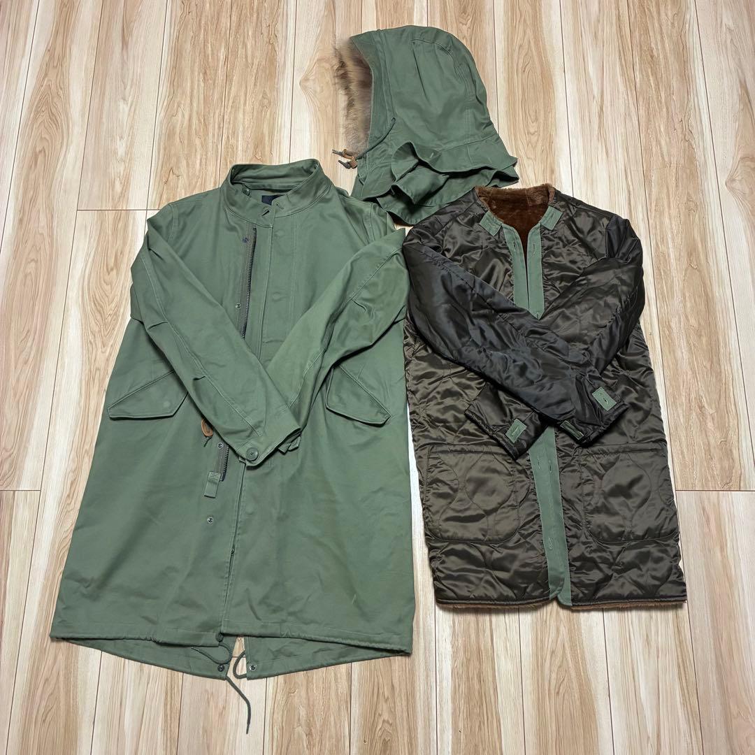 【美品】HARE　モッズコート　カーキ　Mサイズ