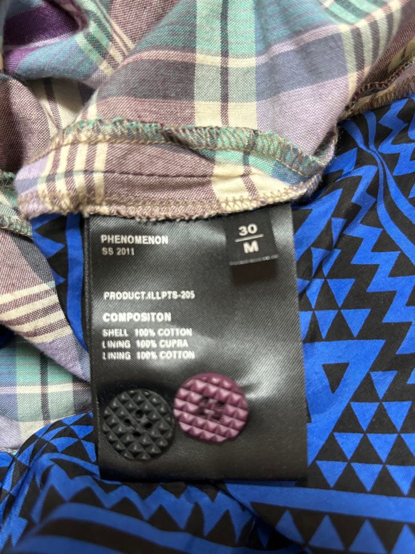 phenomenon フェノメノン サルエル チェック パンツ