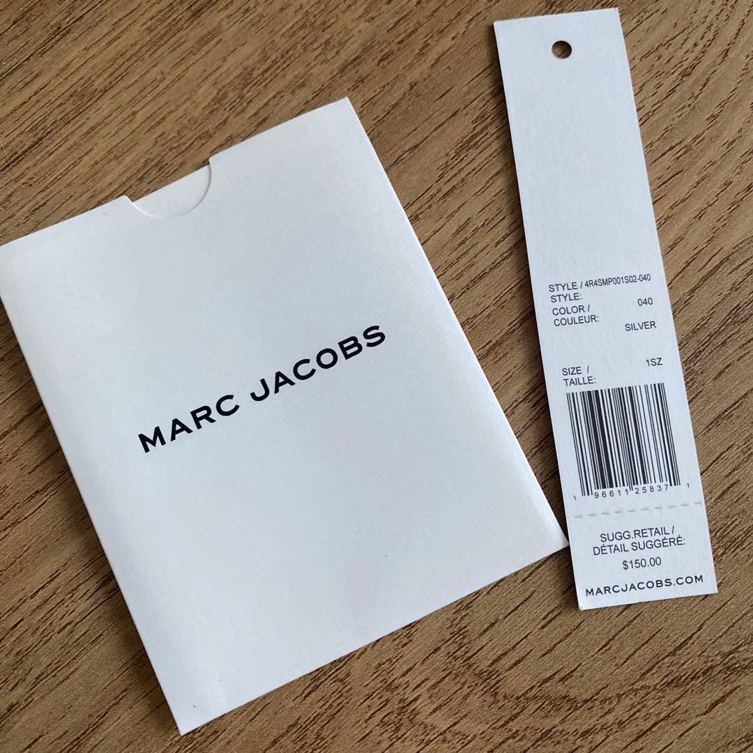 MARC JACOBS ロゴミニコンパクト二つ折り財布　シルバー