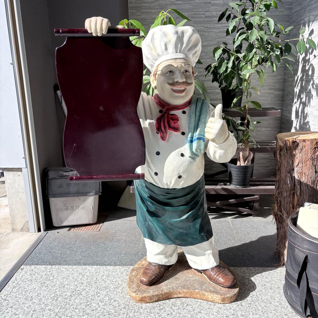 コック人形 看板 店舗用 約95cm メニューボード カフェ 置物