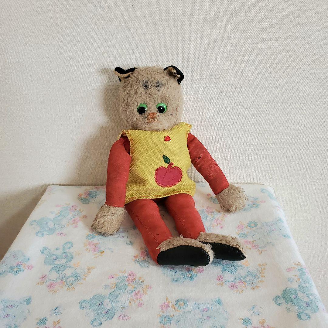 アンティークヴィンテージ　猫のぬいぐるみ　グーグリー　berg
