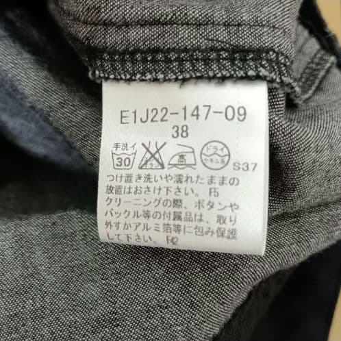 美品　バーバリーブルーレーベル　デニム　ノースリーブワンピース　ベルト付き　38
