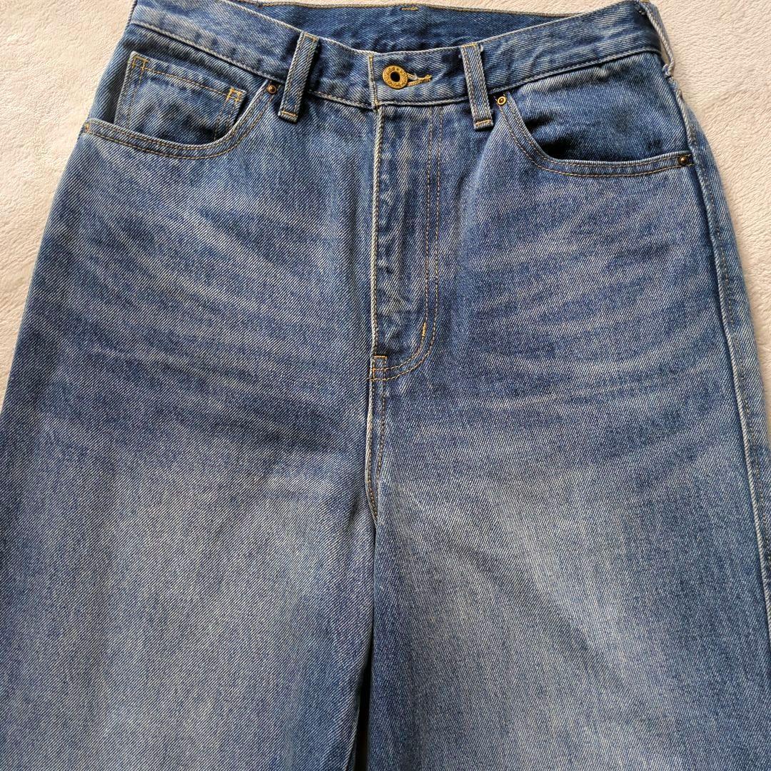 スピックアンドスパン 51/2 ハイウエスト カーブデニムパンツ27