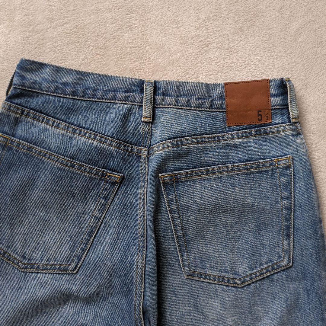 スピックアンドスパン 51/2 ハイウエスト カーブデニムパンツ27