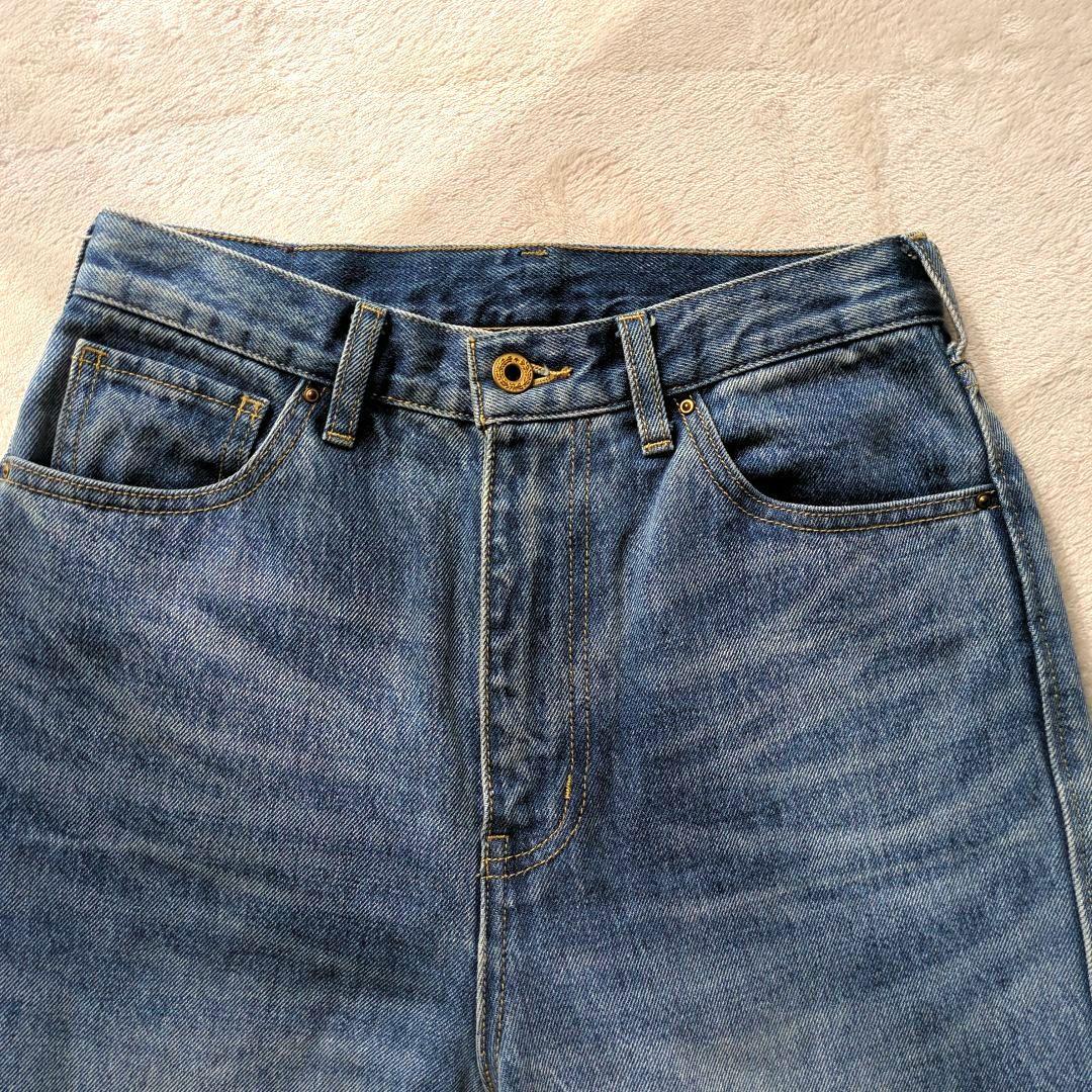 スピックアンドスパン 51/2 ハイウエスト カーブデニムパンツ27