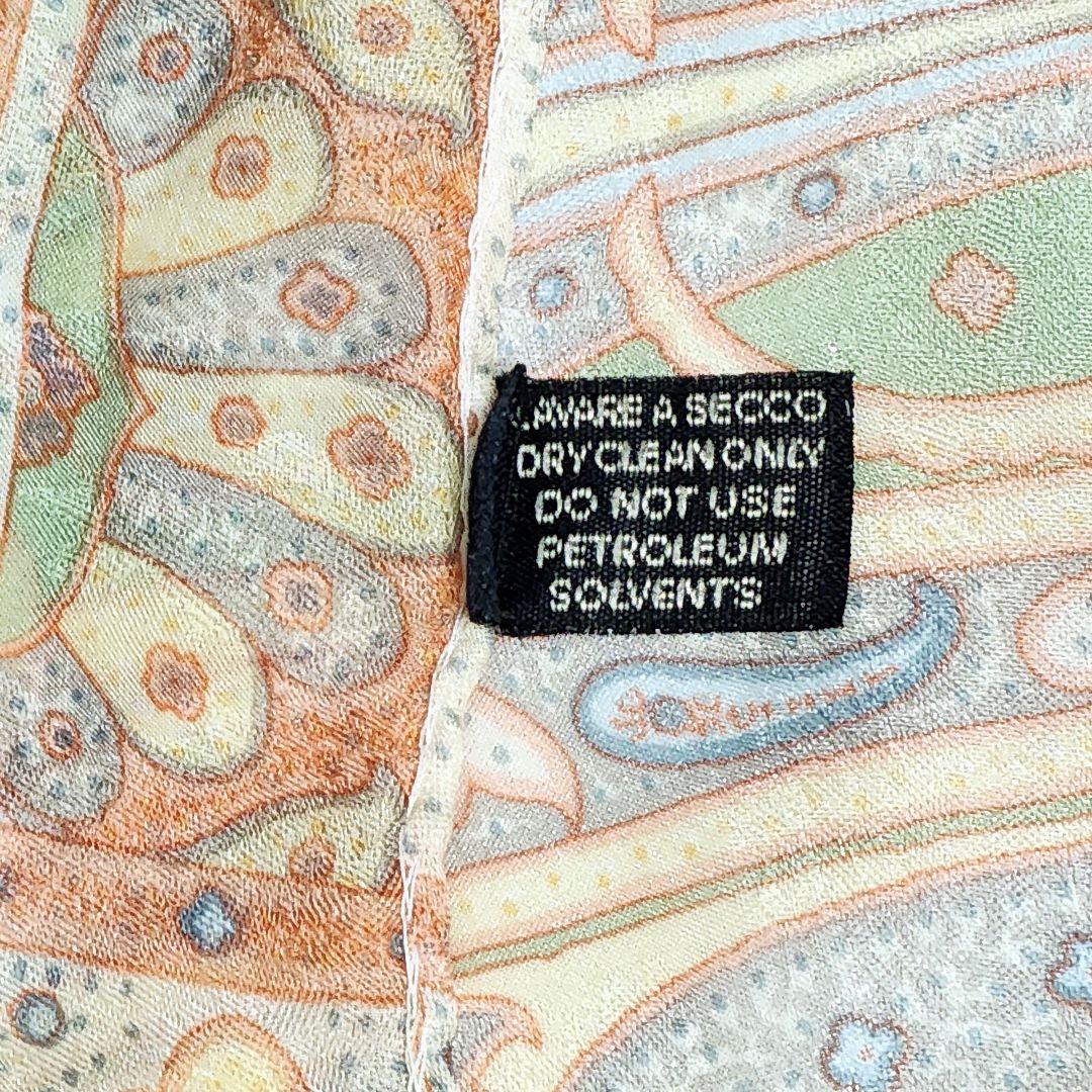 ★ETRO★ ストール シフォン ペイズリー柄 シルク オレンジ.