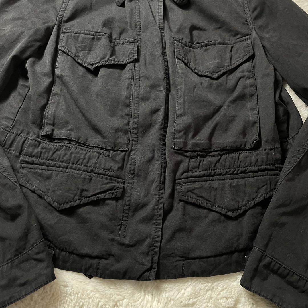 DIESEL ♡ 美品 ビーズ装飾 ミリタリージャケット ブラック（実寸M相当）