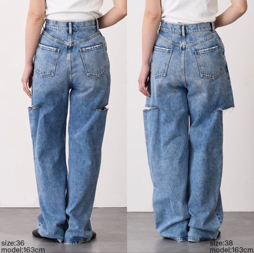 MaisonMargiela 5POCKEカットアウトデニム 36 裾カットなし
