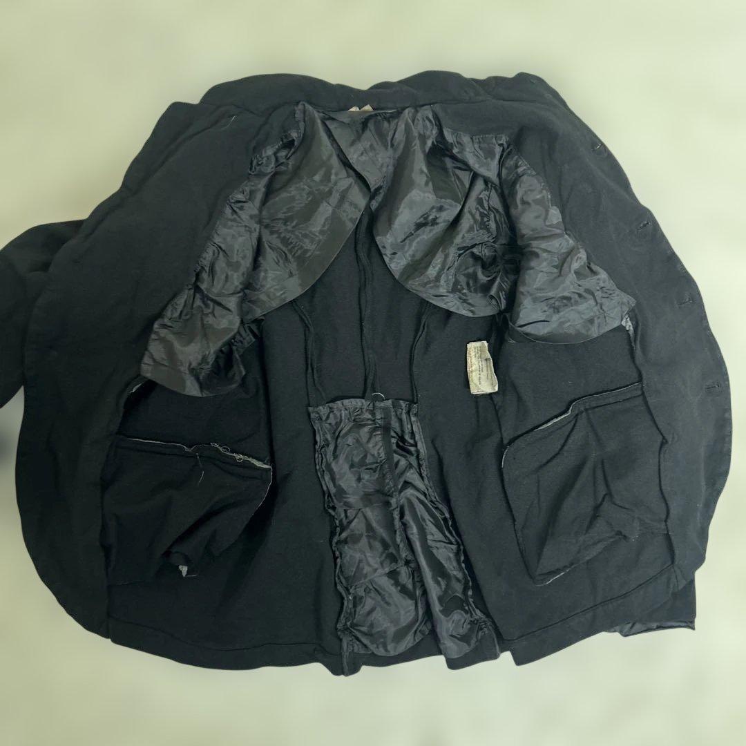 COMME des GARCONS ポリ　伸縮　変形　テーラード　黒　Mサイズ