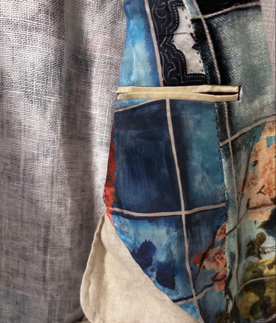 Paul Smith パッチワーク風 リネンジャケット