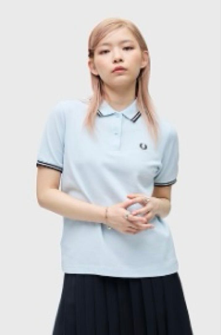 FRED PERRY ポロシャツ 半袖 アイスブルー