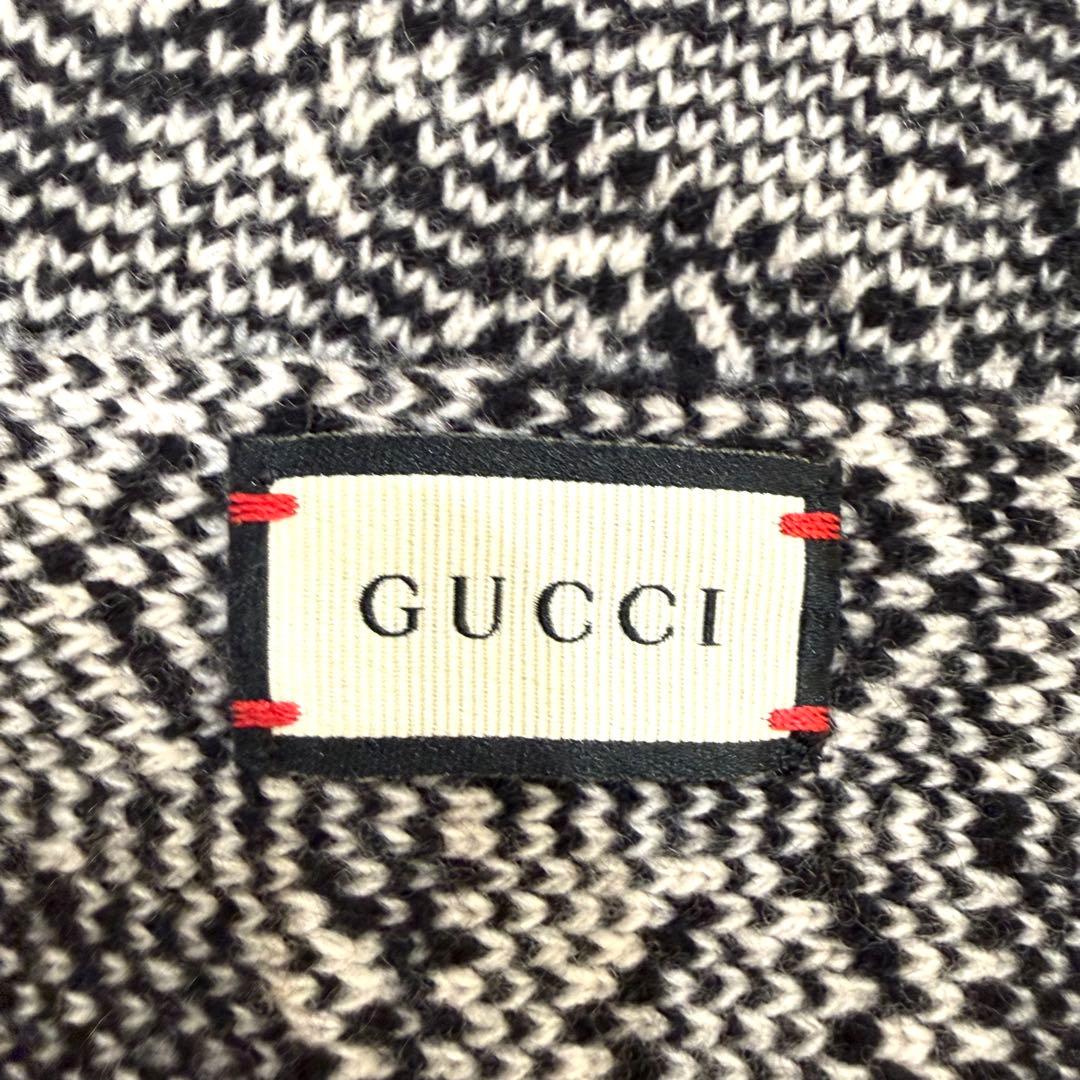 GUCCI グッチ チェッカーボード柄 マフラー