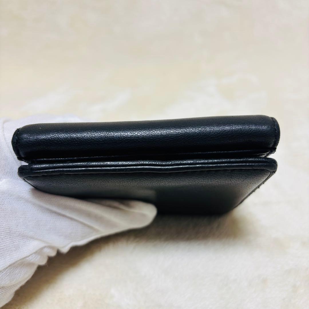 VivienneWestwood オーブ 二つ折り財布 黒 レザー パスケース付