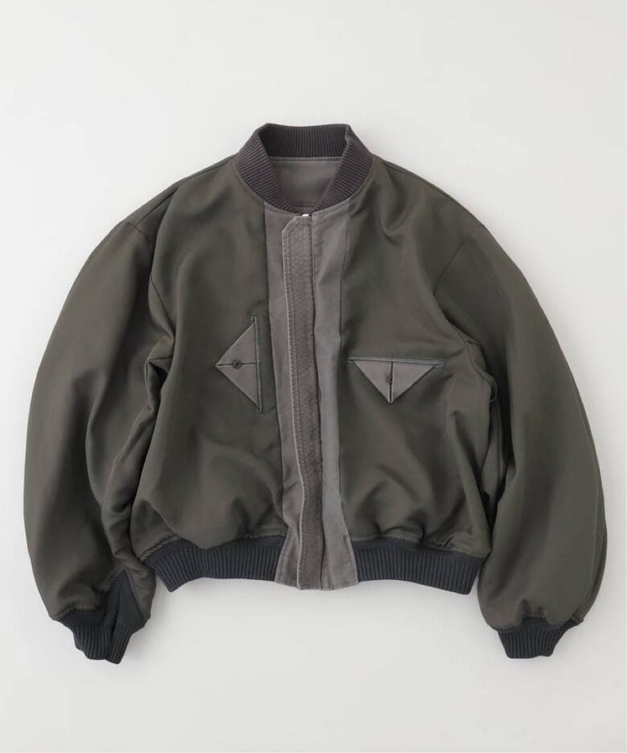 【完売】25AW OUAT 012 グレー ボンバージャケット　MA-1 短丈