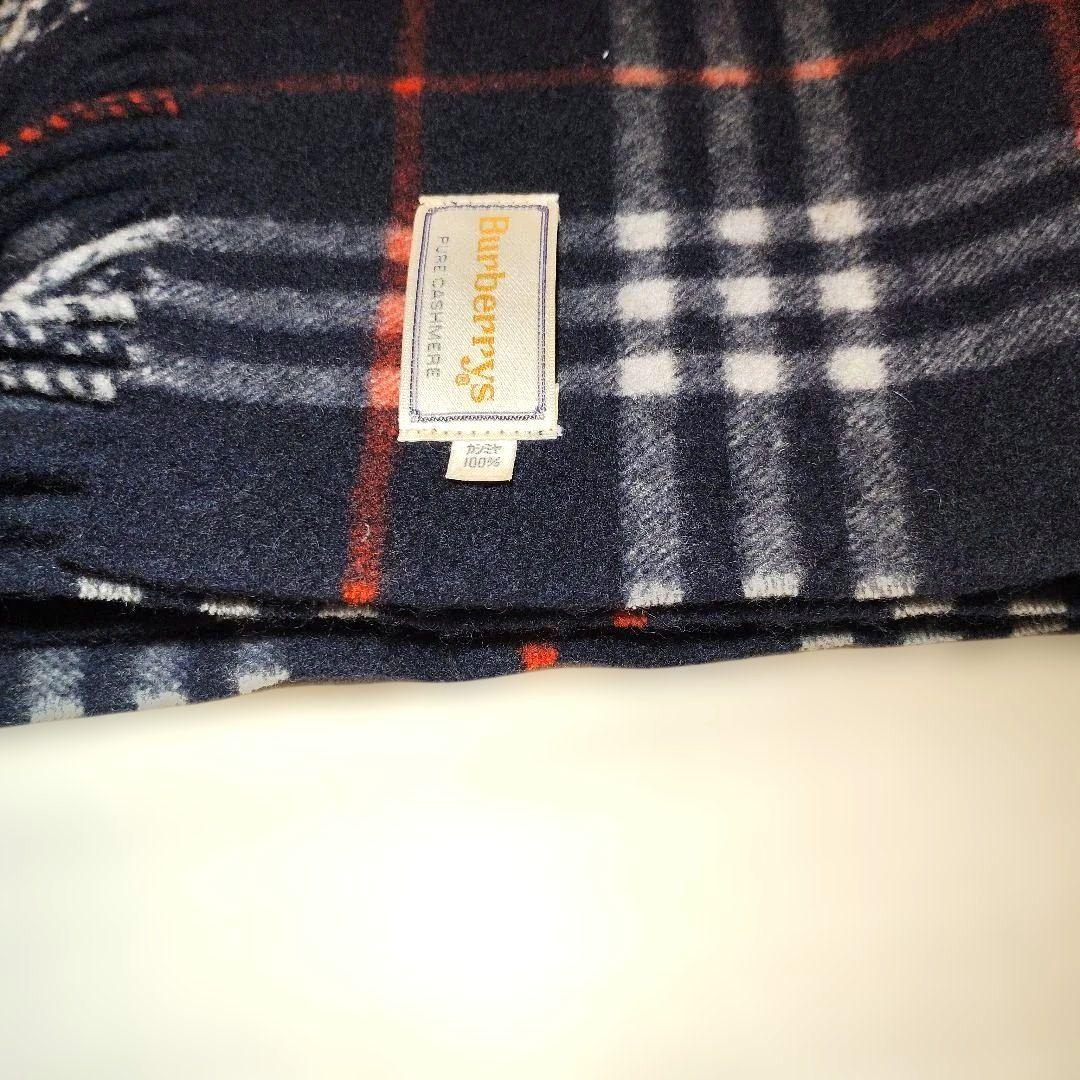 入手困難美品⭐Burberrys カシミヤ 100%白タグ金文字マフラー