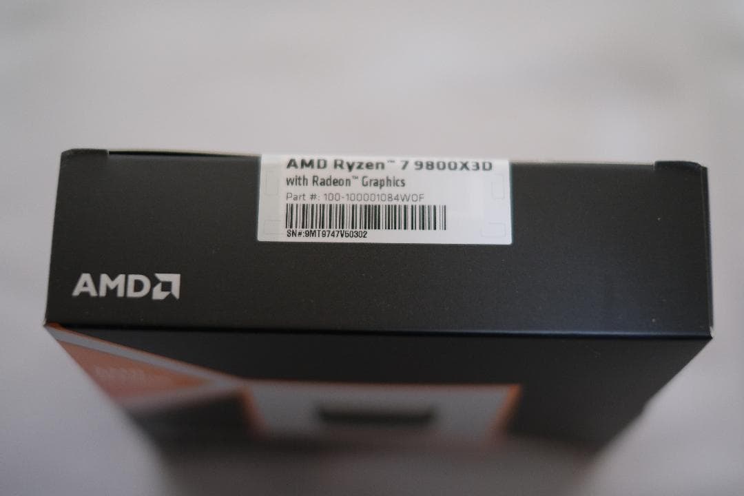 AMD CPU Ryzen 7 9800X3D 未使用未開封