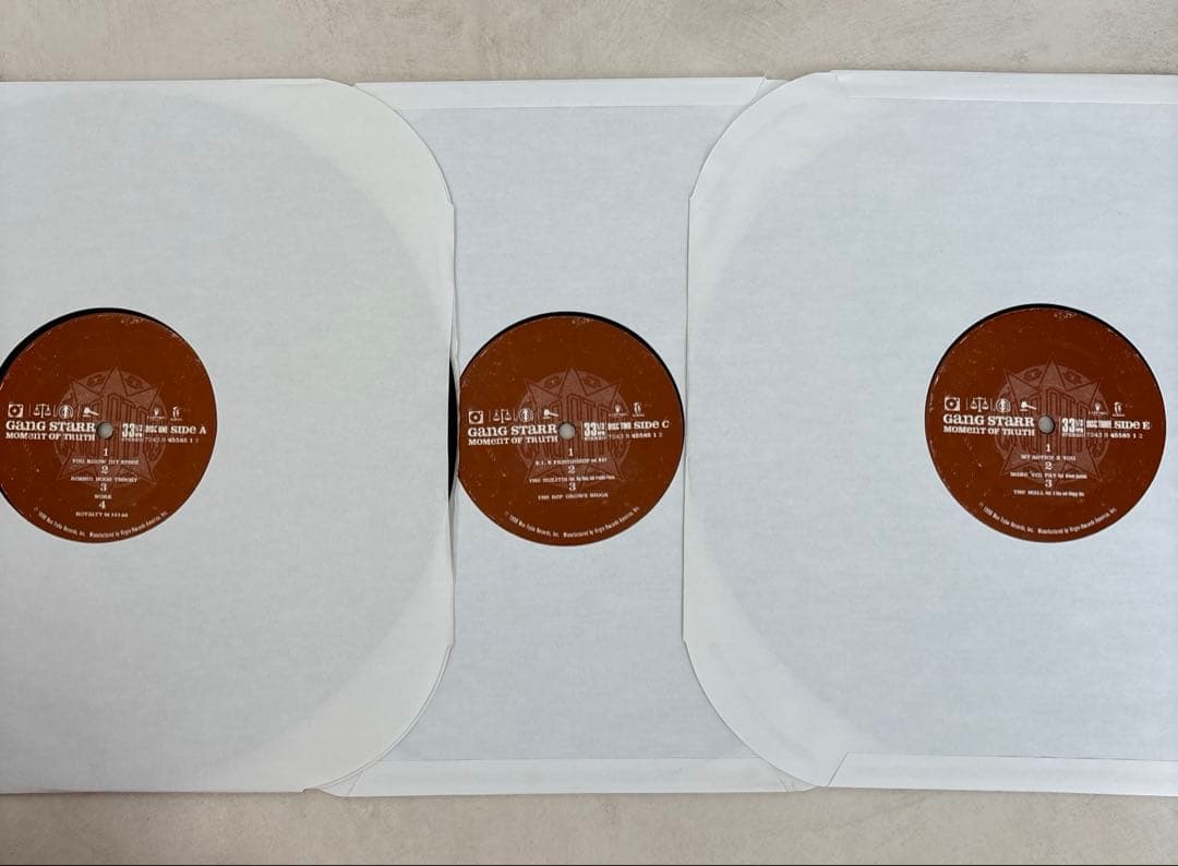GANG STARR MOMENT OFTRUTH ＬＰ３枚組 US