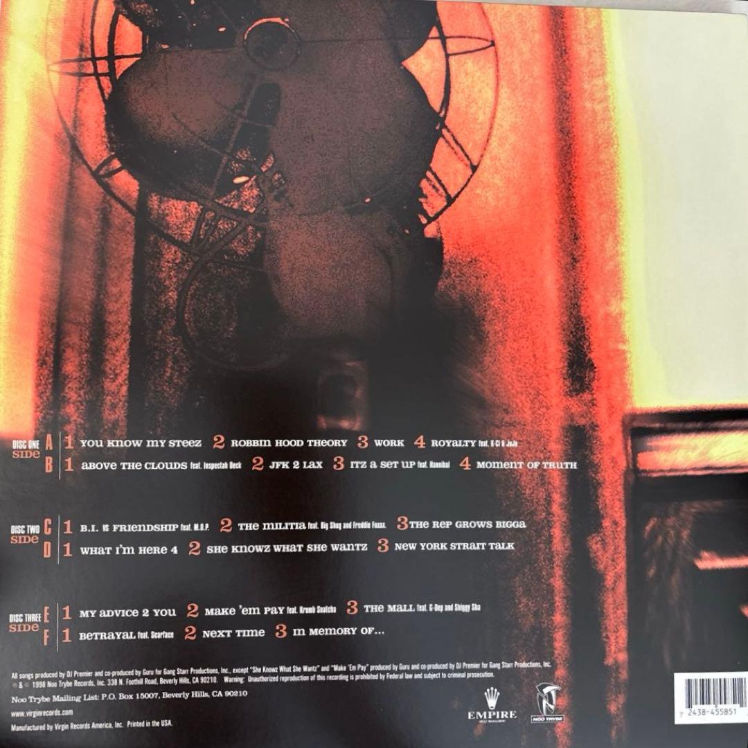 GANG STARR MOMENT OFTRUTH ＬＰ３枚組 US