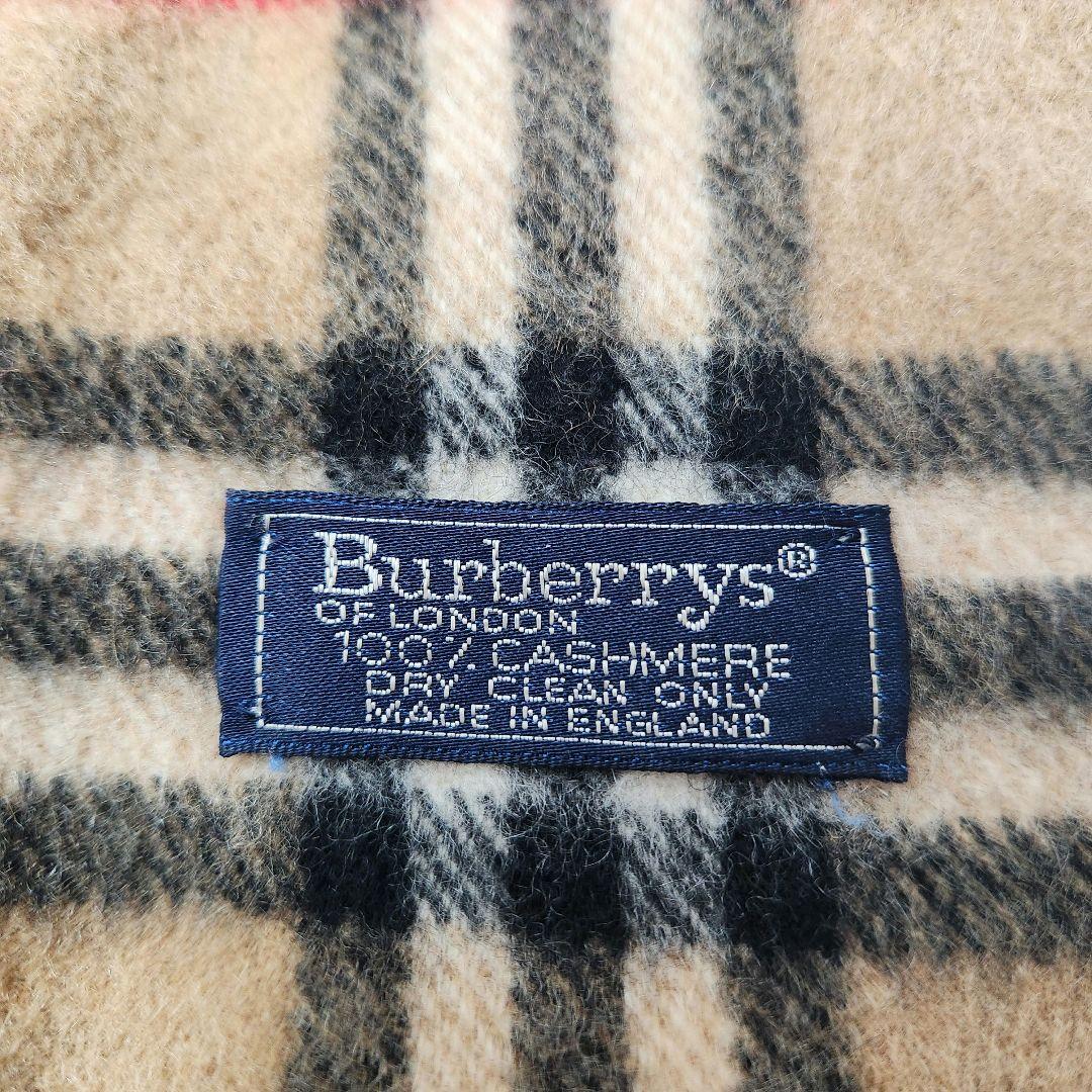 1*s様 Burberrys カシミヤ マフラー チェック柄 キャメル 146×