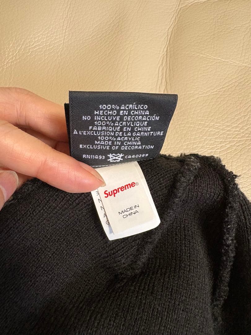 Supreme ×ニューエラS logo beanie Black FW24