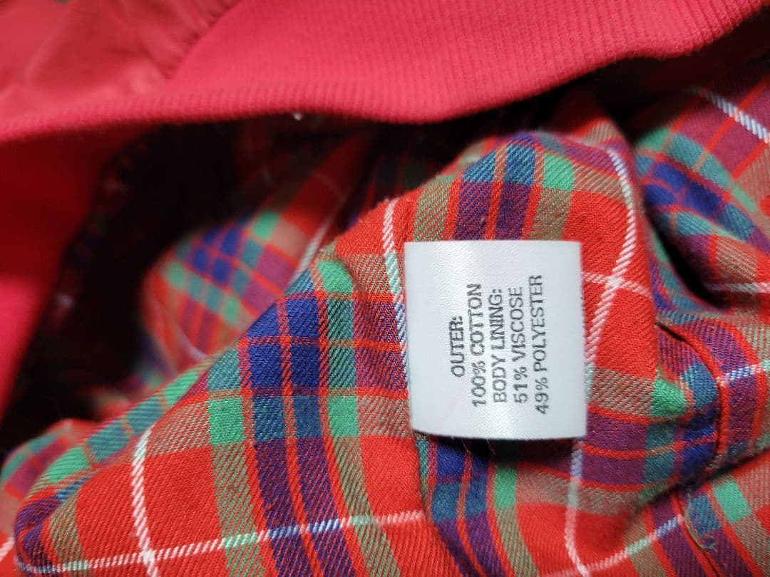​【英国製】BARACUTA バラクータ G9 ハリントンジャケット レッド