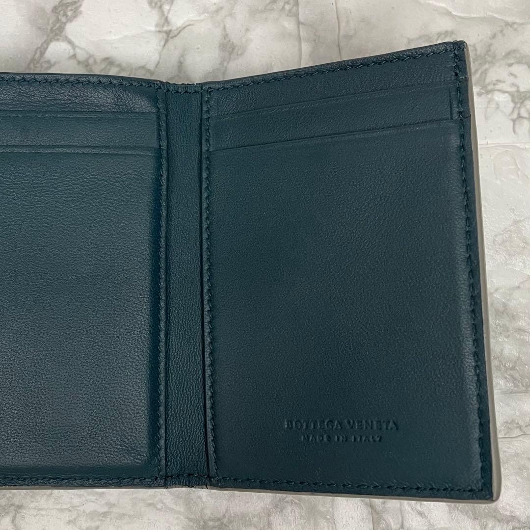 BOTTEGA VENETA　イントレチャート　三つ折り財布　ミニ財布　グレー