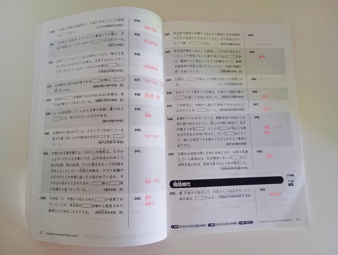 スタディアップ　プラチナアウトプット歴史　中学受験　CD付