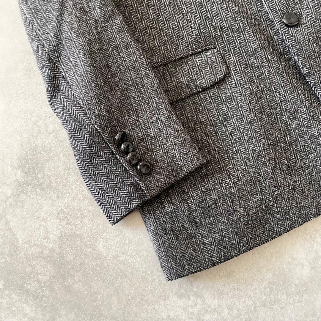 Brooks Brothers ヘリンボーン テーラードジャケット グレー 38
