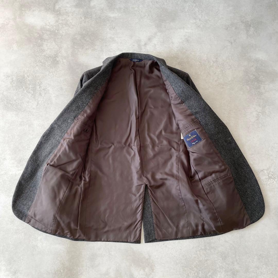 Brooks Brothers ヘリンボーン テーラードジャケット グレー 38