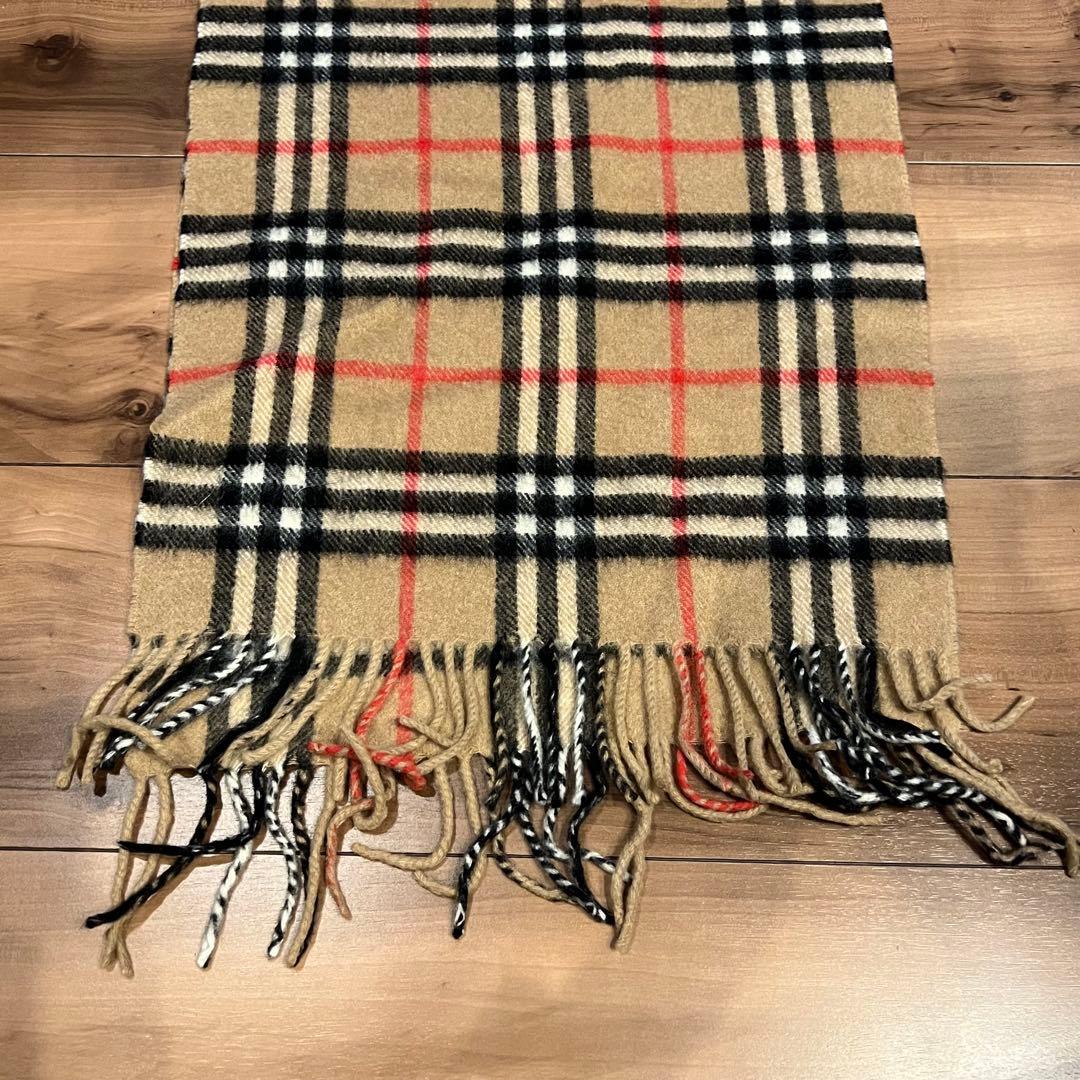 BURBERRY バーバリー　カシミア100%マフラー　チェック柄　長さ約138