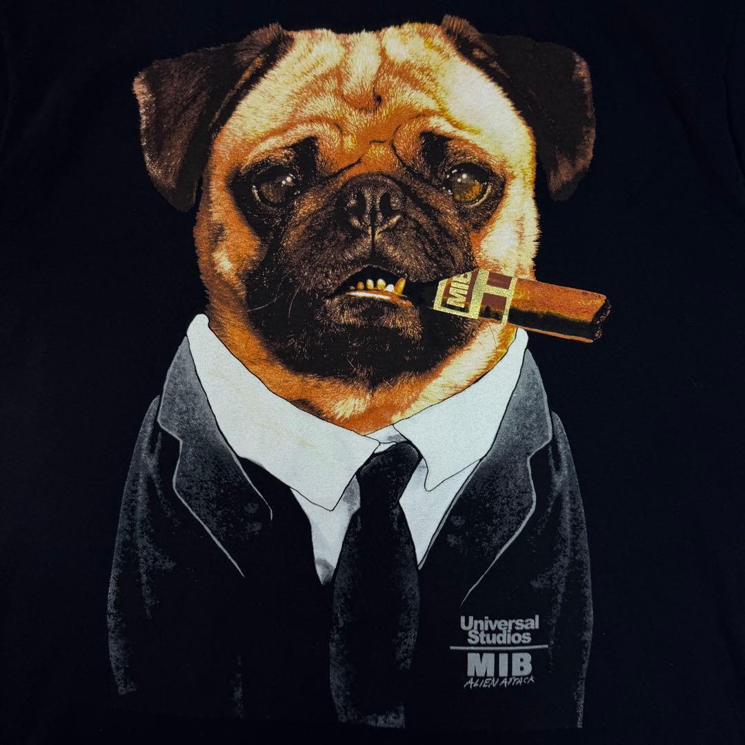 MIB パグ Tシャツ 2XL フランク 映画Tシャツ ムービーTシャツ2XL