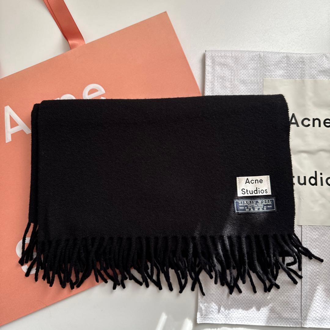 Acne Studios アクネ 旧タグ 大判 マフラー ストール ブラック