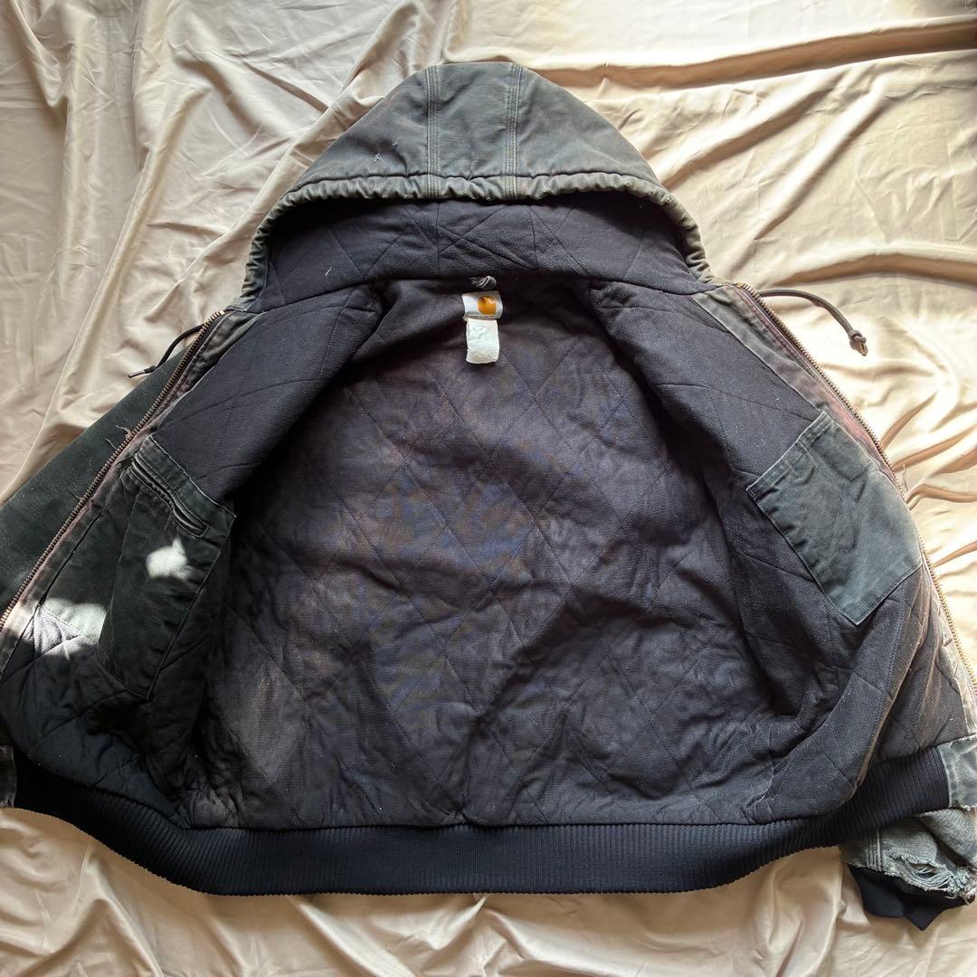 90's Carhartt fade black アクティブジャケット