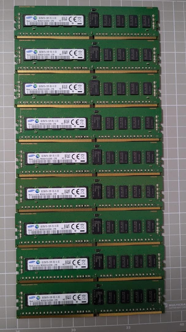 DDR4 8GB メモリ 16枚セット ECC※　合計128GB