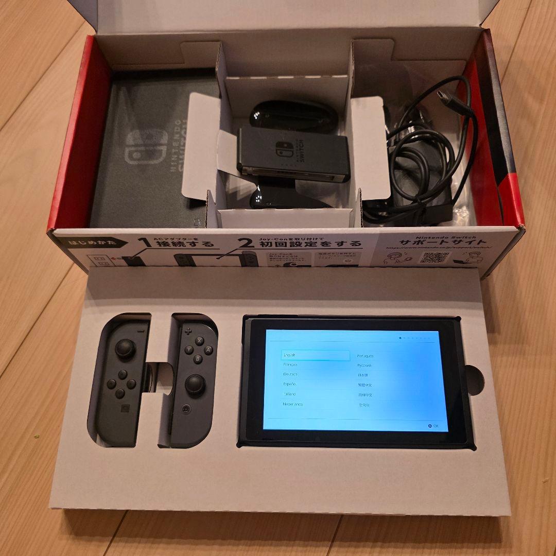 マ*リ様 Switch本体グレー 付属品完備