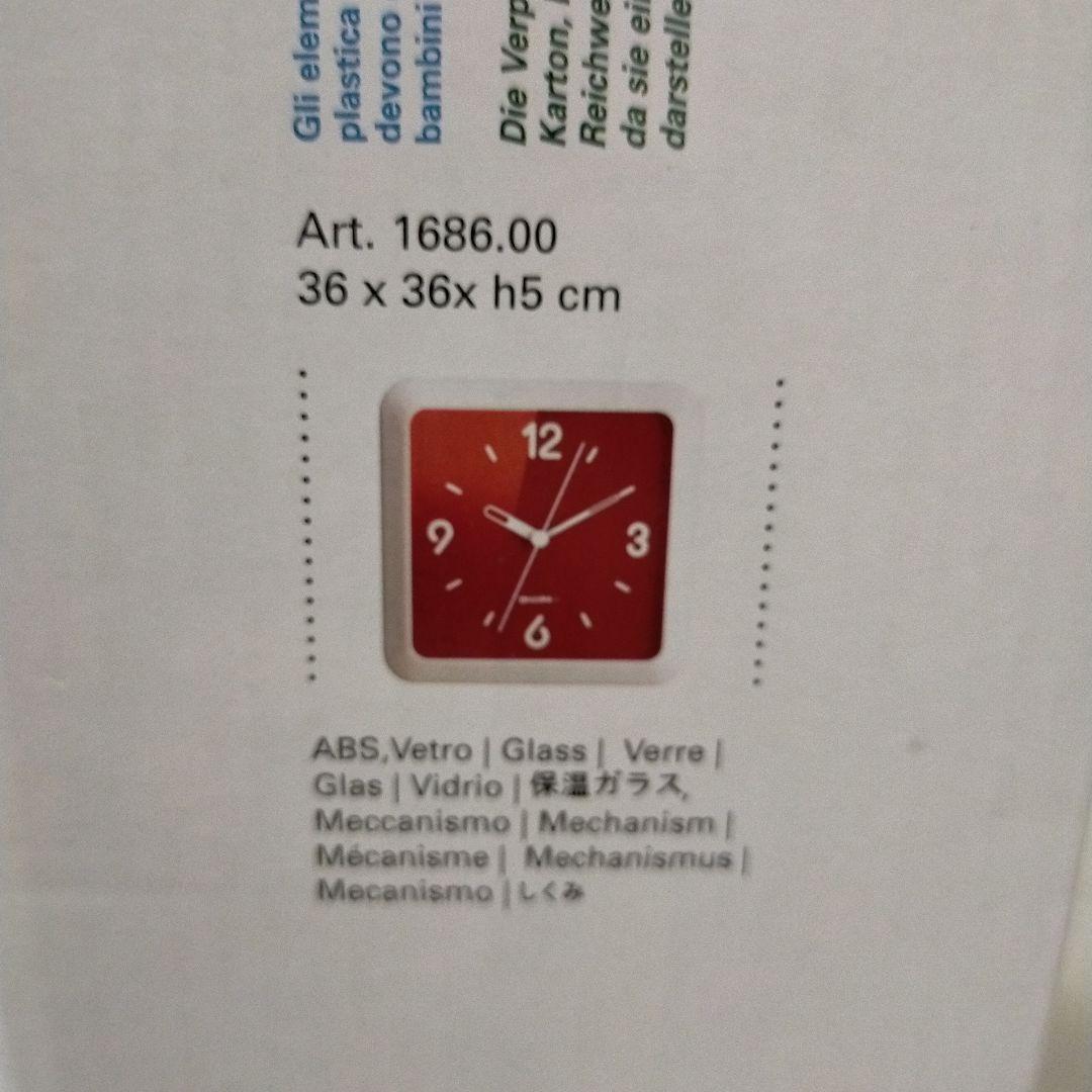 新品 guzzini グッチーニ ウォールクロック 1686.0055 レッド