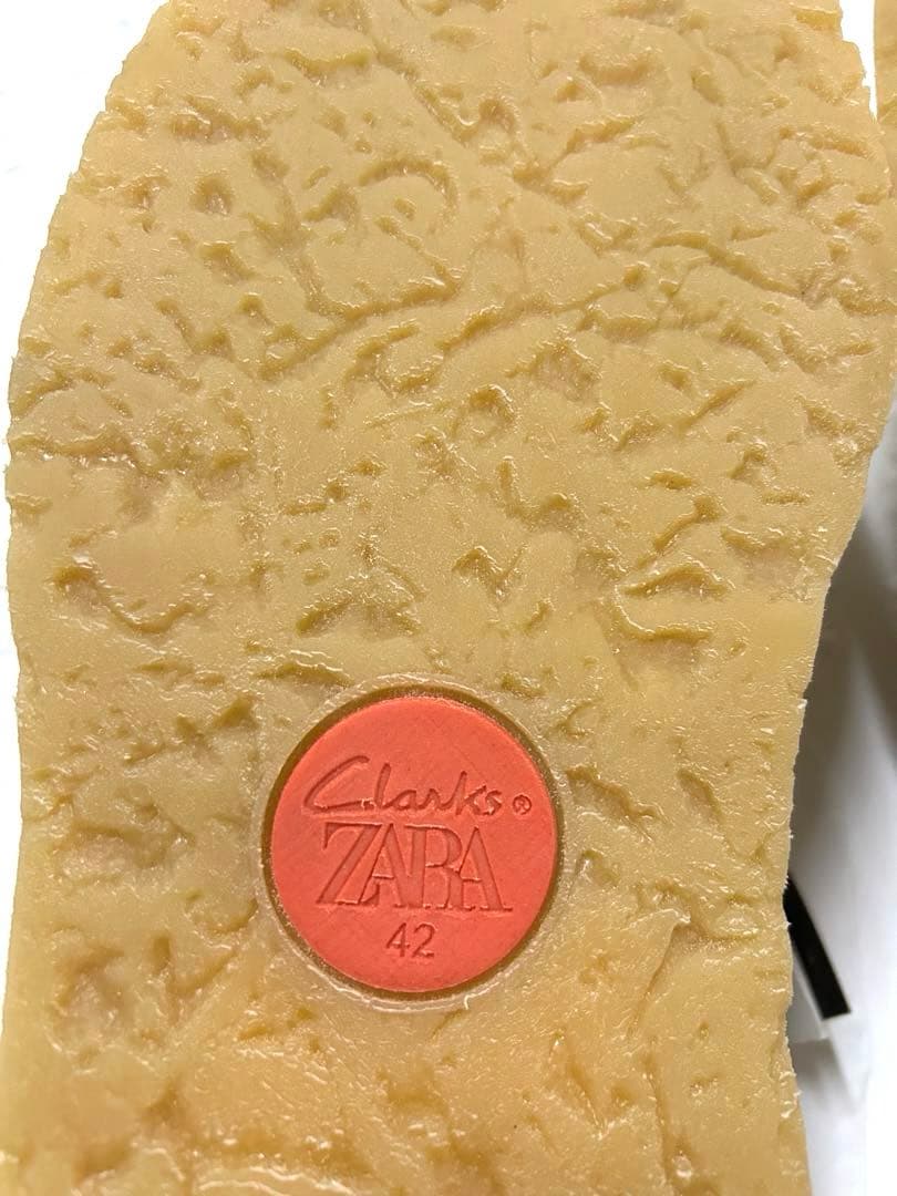 【新品未使用】ZARA Clarks ワラビー レザーシューズ チャンキーソール