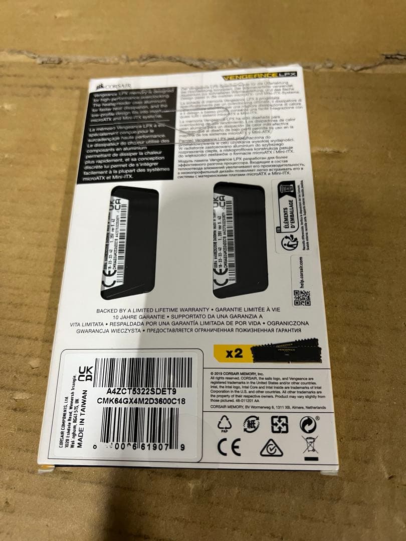 a*i様 CORSAIR DDR4 2*32GB 3600MHz