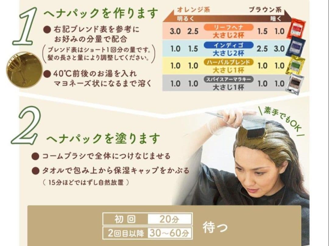 IPM LEAF HENNA 100g×4袋　送料無料　 サマハンティー6杯分付