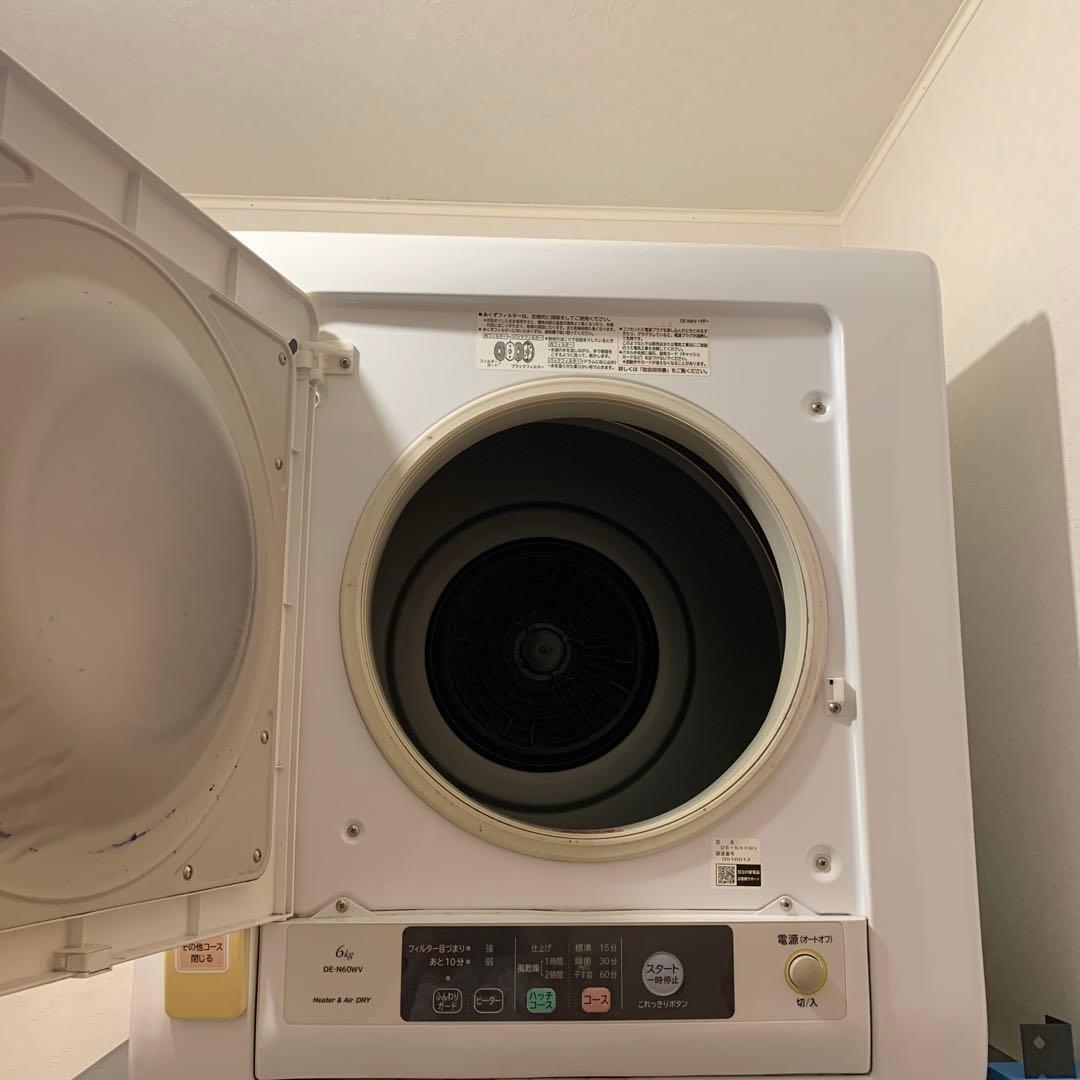 日立　衣類乾燥機　6kg DE-N60WV形