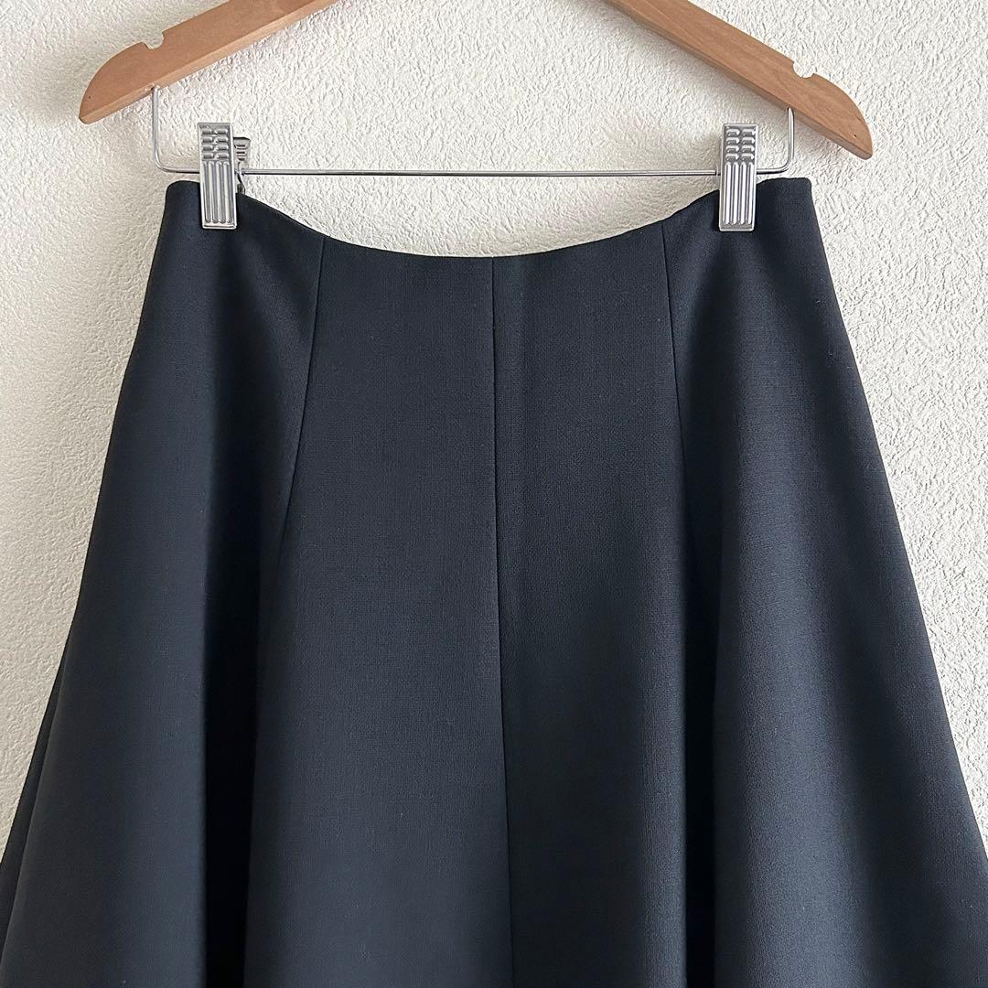 【新品タグ付】定価34,100 Theory ウール ブラックスカート