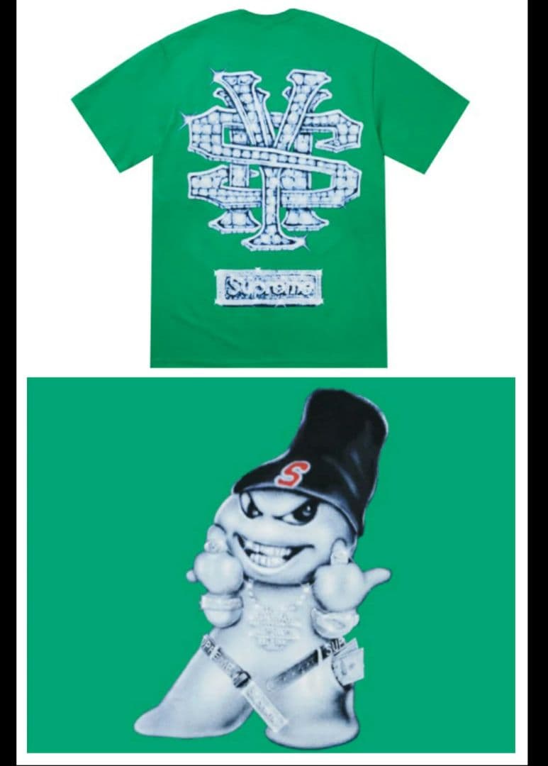 美品 Supreme man Tee \"Green\"サイズL