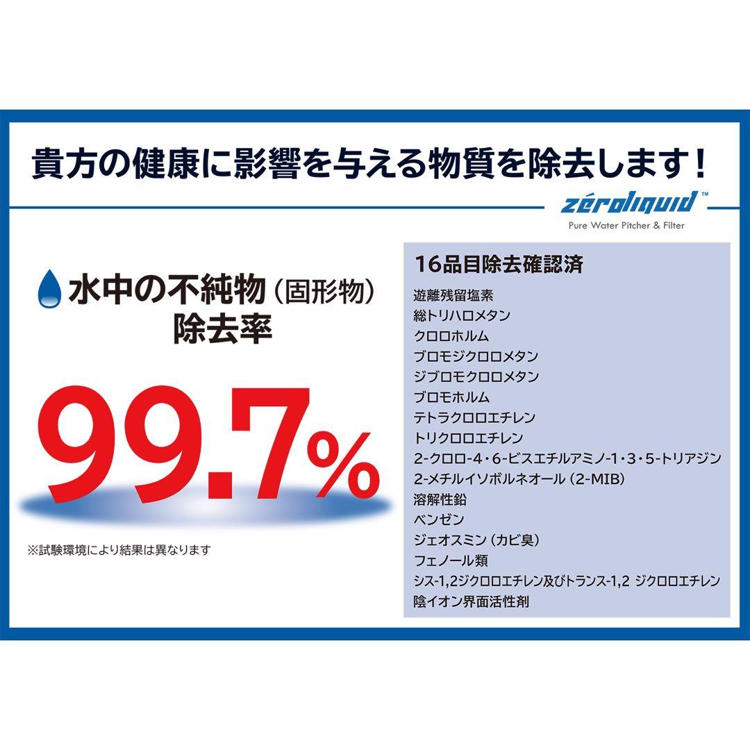 ☆ＺＥＲＯピッチャー ６層浄水フィルター搭載 素材の味を引き立てる ☆災害時にも